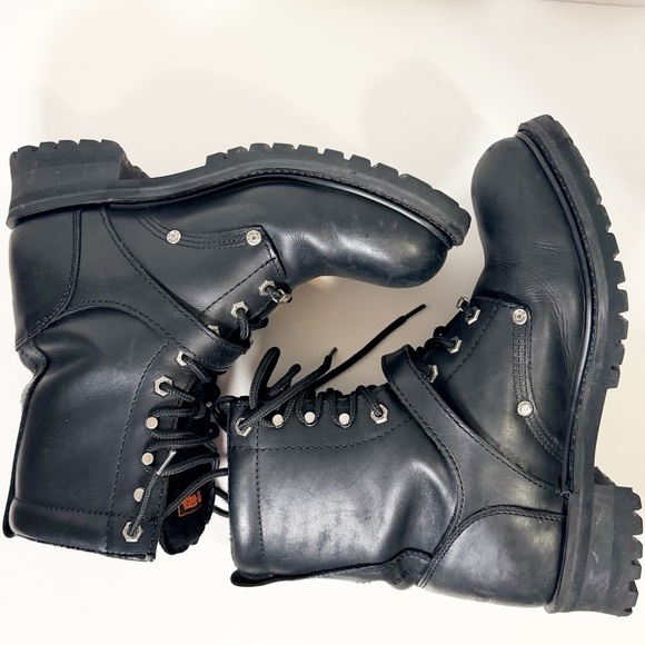 Harley-Davidson Men's Black Lace-Up Boots - Picture 9 of 12